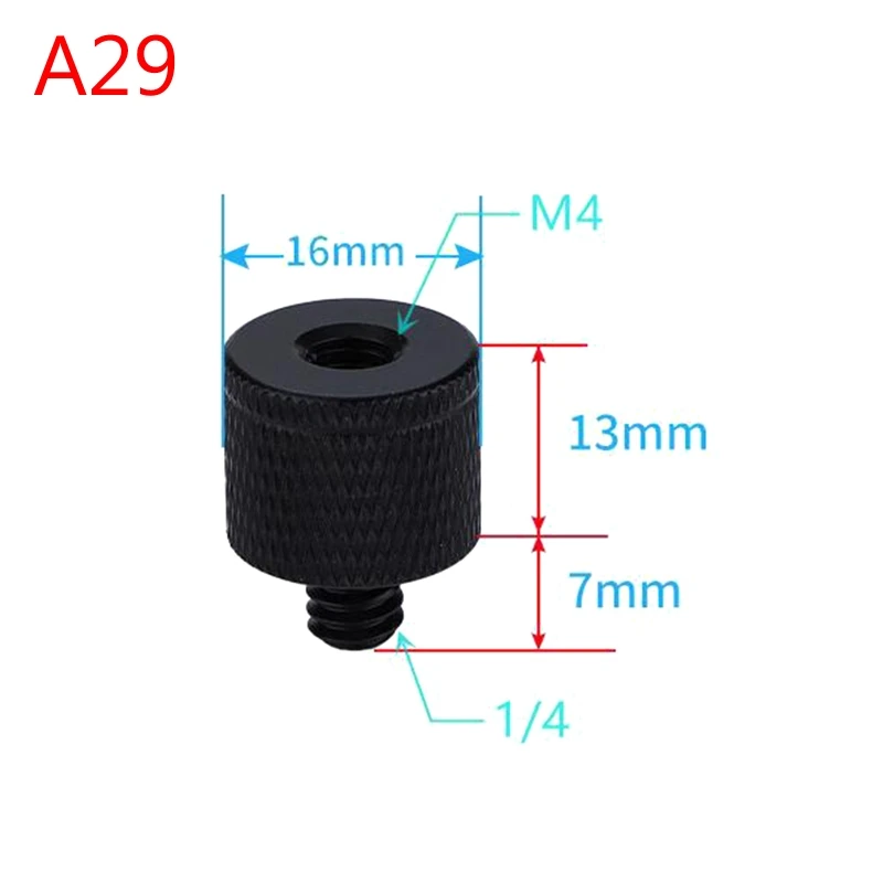 Upgrade Screw Adapter Thread for Tripod Accessories Camera Mount 1/4 Female/ 1/4 Male to M6- Dropshipping