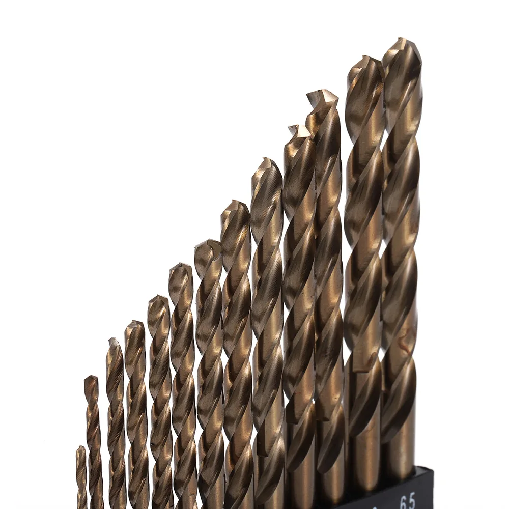 1 Satz/25 Stück Kobalt-Spiralbohrer 1-13mm hss co m35 Jobber länge Spiralbohrer Stahl Metall