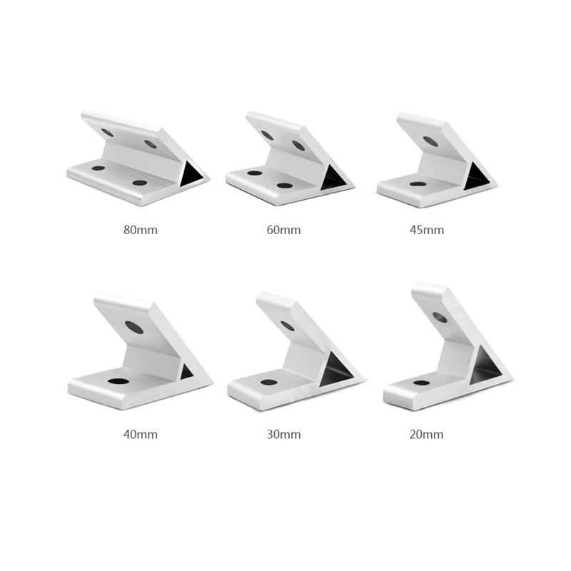 45 degree extrusion angle code  High strength 6063 aluminum corner code  Corner Brackets  Aluminum profile connectors