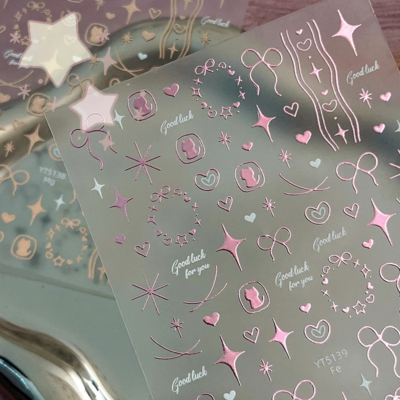 1 foglio di fiocchi adesivi per unghie carino dolce cuore cane autoadesivo decalcomanie per unghie manicure fai da te per donne ragazze arte