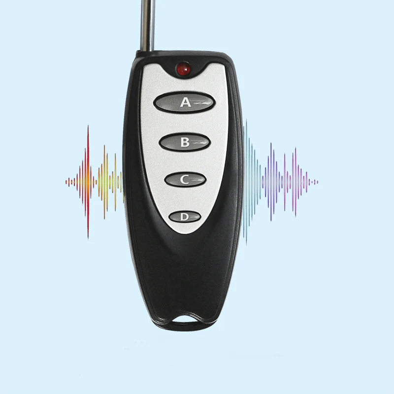 1/2/3/4 botões de controle remoto sem fio código aprendizagem para o obturador do rolo da garagem e outra porta eletrônica