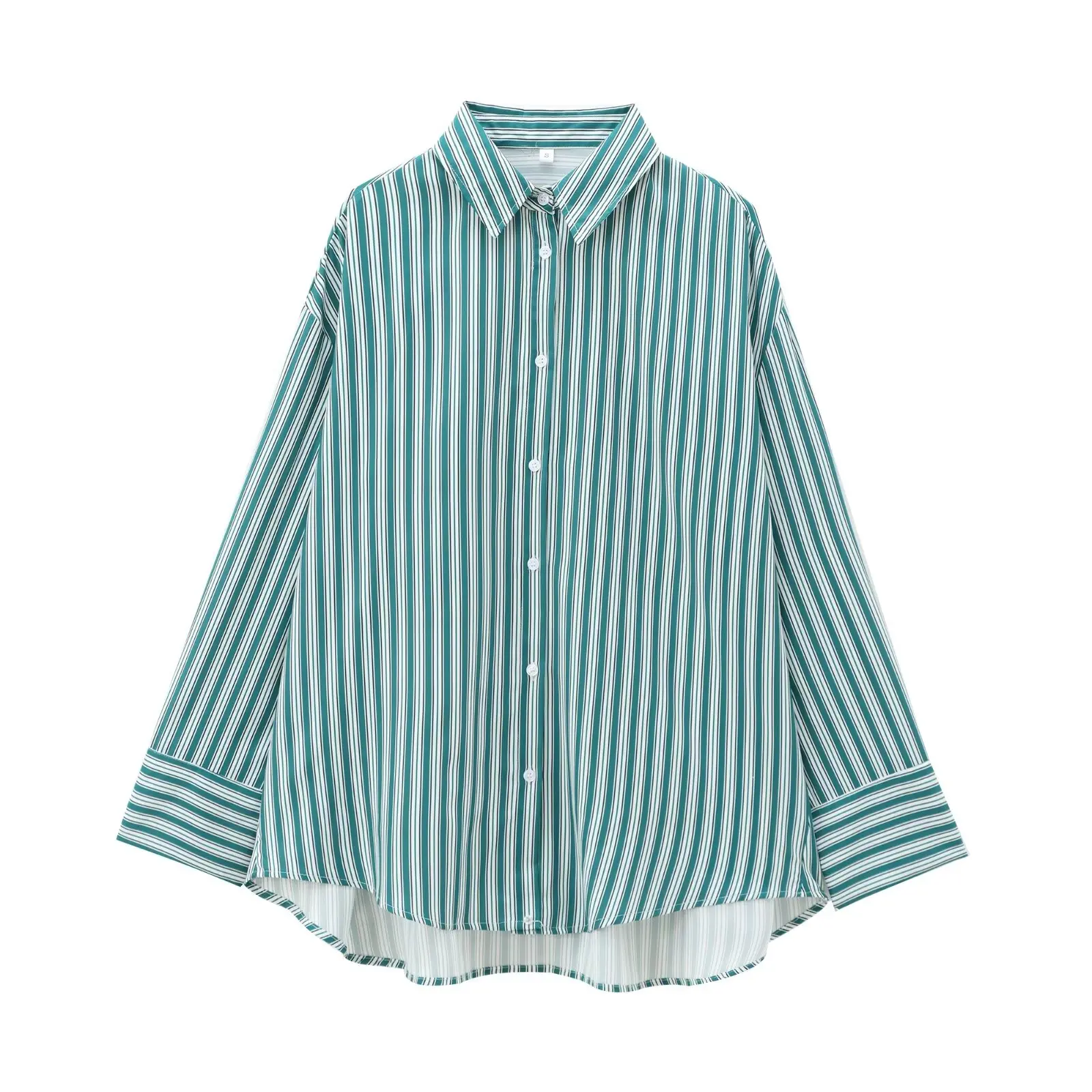 ZBZA-Cseta hoada de mezcla de aodón para mujer, diseño transparente, combina con todo, fibra de poliéster de manga lar...