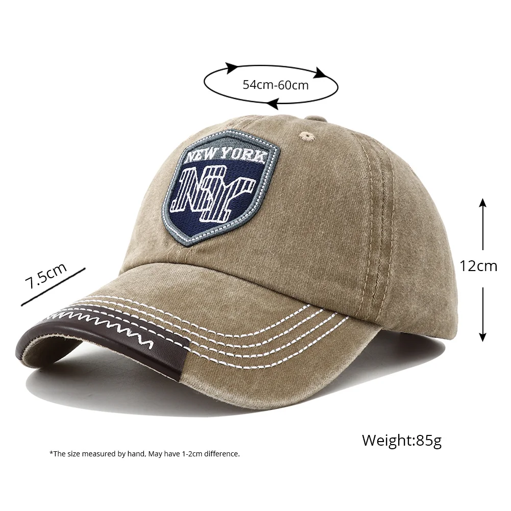 للجنسين قابل للتعديل نيويورك التطريز قبعة بيسبول جميع المواسم القطن Snapback قبعة غسلها في الهواء الطلق ظلة قبعة للنساء الرجال Gorras