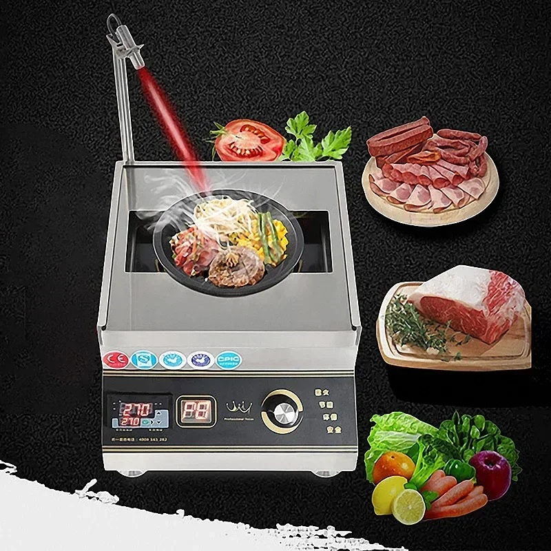 New Commercial Induction Cooker Infrared Probe 3500W/5000W Waterproof Electric Stoves Stainless Steel Cooking Machine