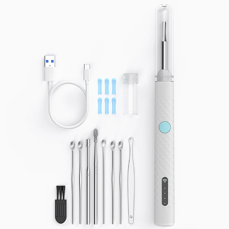 Visuele draadloze otoscoop Ultradunne 4,2 mm camera HD 1080P Oorscope WiFi-endoscoop voor iOS/Android met oorsmeerreinigingsgereedschap