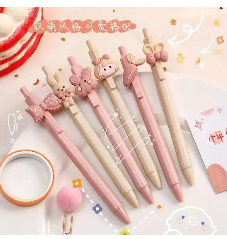 1-teiliger Lytwtw's süßer Gelstift, kreativer Hase, Schleife, Presse, Büro, Geschenk, Schulbedarf, Schreibwaren, Kawaii, lustige Stifte – Detail 20