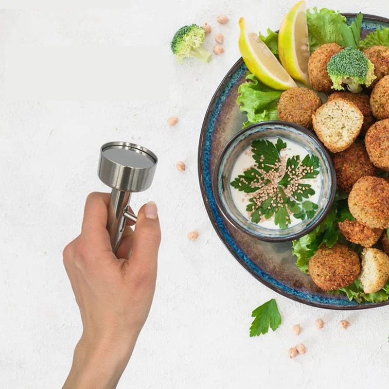 Nonstick Falafel Mold Meatball Maker Spoon, Tool Falafel Freeze Stainless Steel, Meatball Maker Sliding Mold images - 6