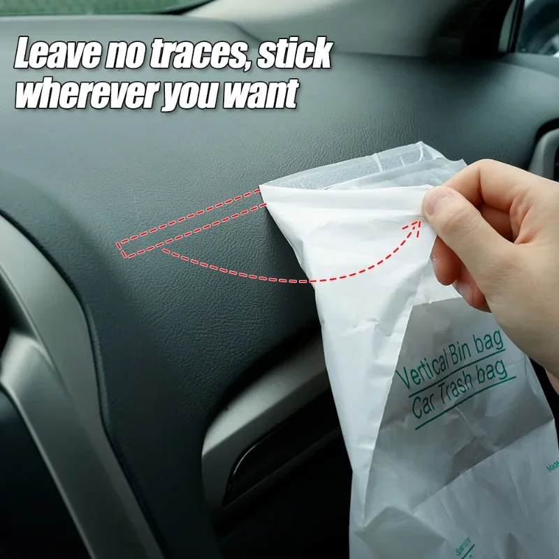 Car Disposable Garbage Bag Universal Auto Door Seat Back Sturdy Traceless Pasting Cleaning Bag Automatic Armrest Box Trash Can