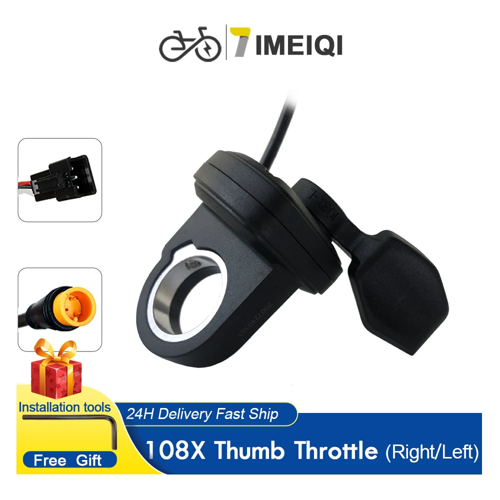 AliExpress IMEIQI WUXING 108X Ebike Thumb Throttle 3Pin Waterproof Plug Electric Bicycle Right/Left Hand Throttle for E Bikes or Electric Scooter
