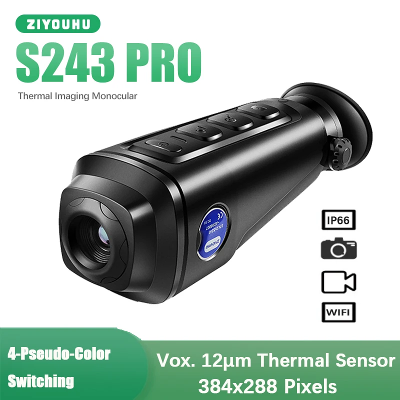 

New upgraded handheld monocular S243pro cross aimed hunting observation infrared thermal imaging