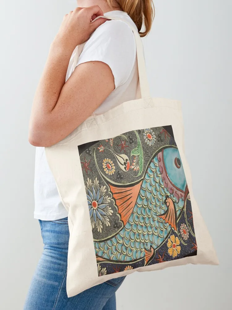

Fish Tote Bag Custom bag hand bags tote bags men Shopper handbag