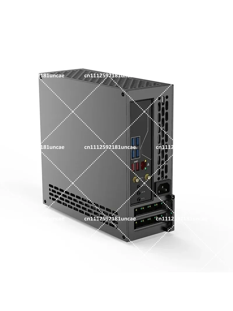 Mini ITX 1U Power Chassis 5L Dual Slot Single Display Case, Double-Sided Chamfered Design