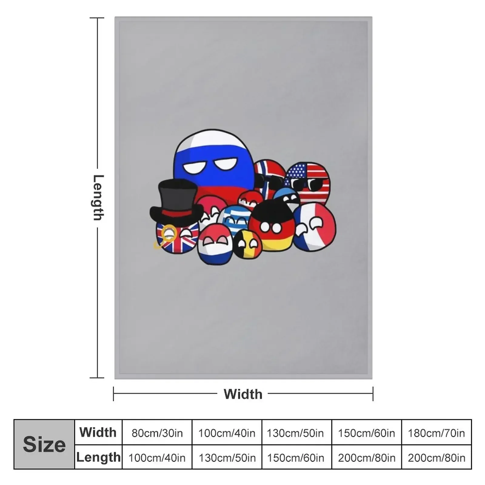 Countryballs Pullover Gifts For Fans, For Men and Women, Gift Valentine's Day Throw Blanket warm winter Beautifuls Blankets