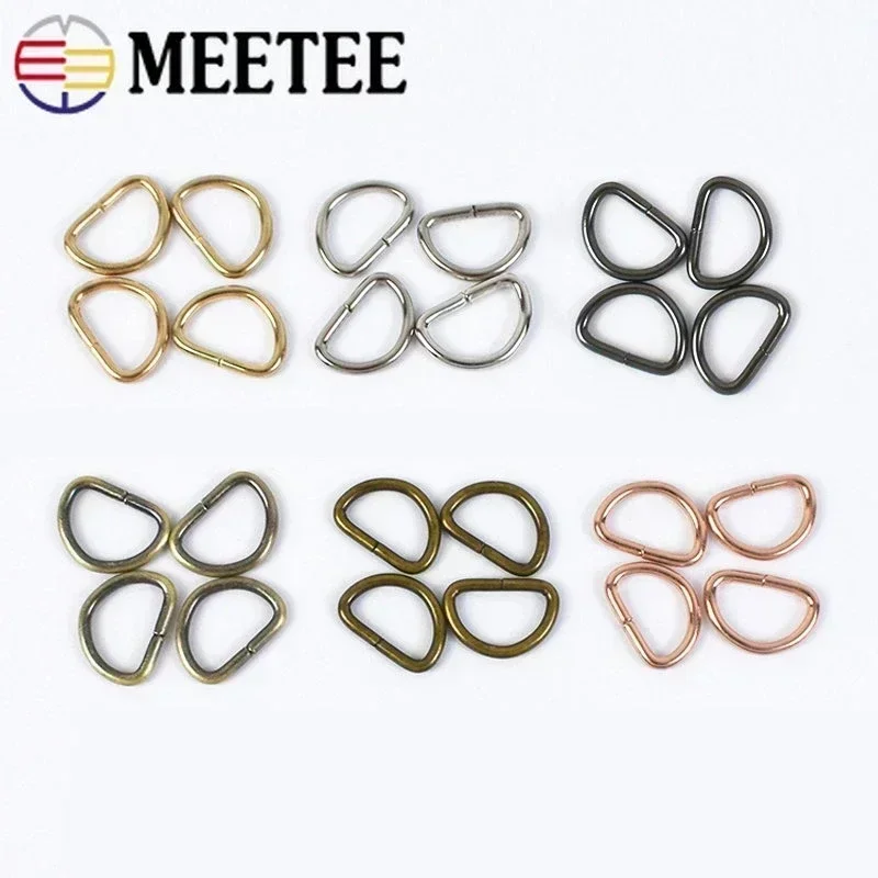 100/300Pc 10mm Metal D Ring Buckle Bag Strap Clothes Connect Clasp Dog Collar Keychain Adjust Hook DIY Craft Hardware Accessory