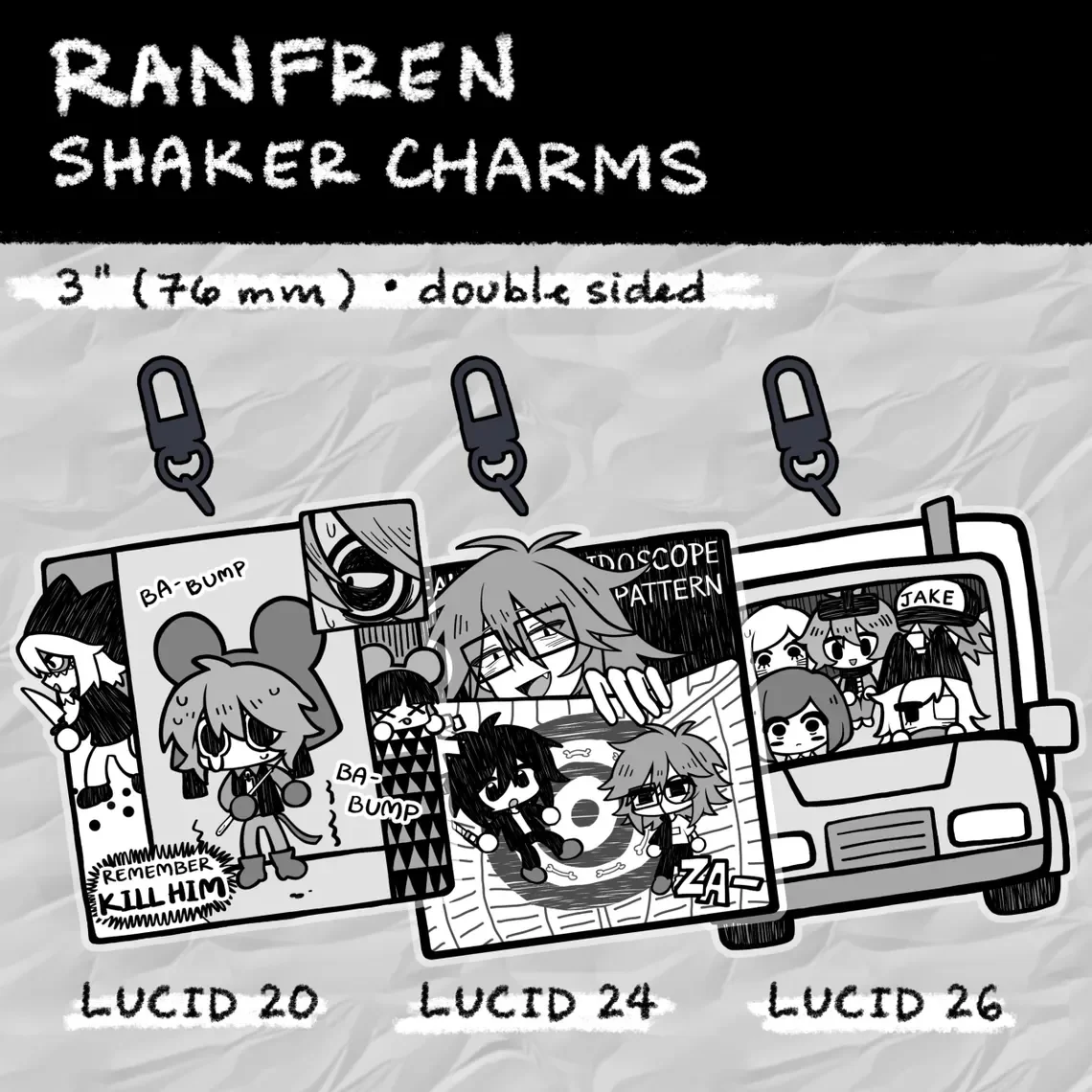 Ranfren Acrylic Rocking Keychain Creative And Fashionable Key Holder for Men Women Boys Girls