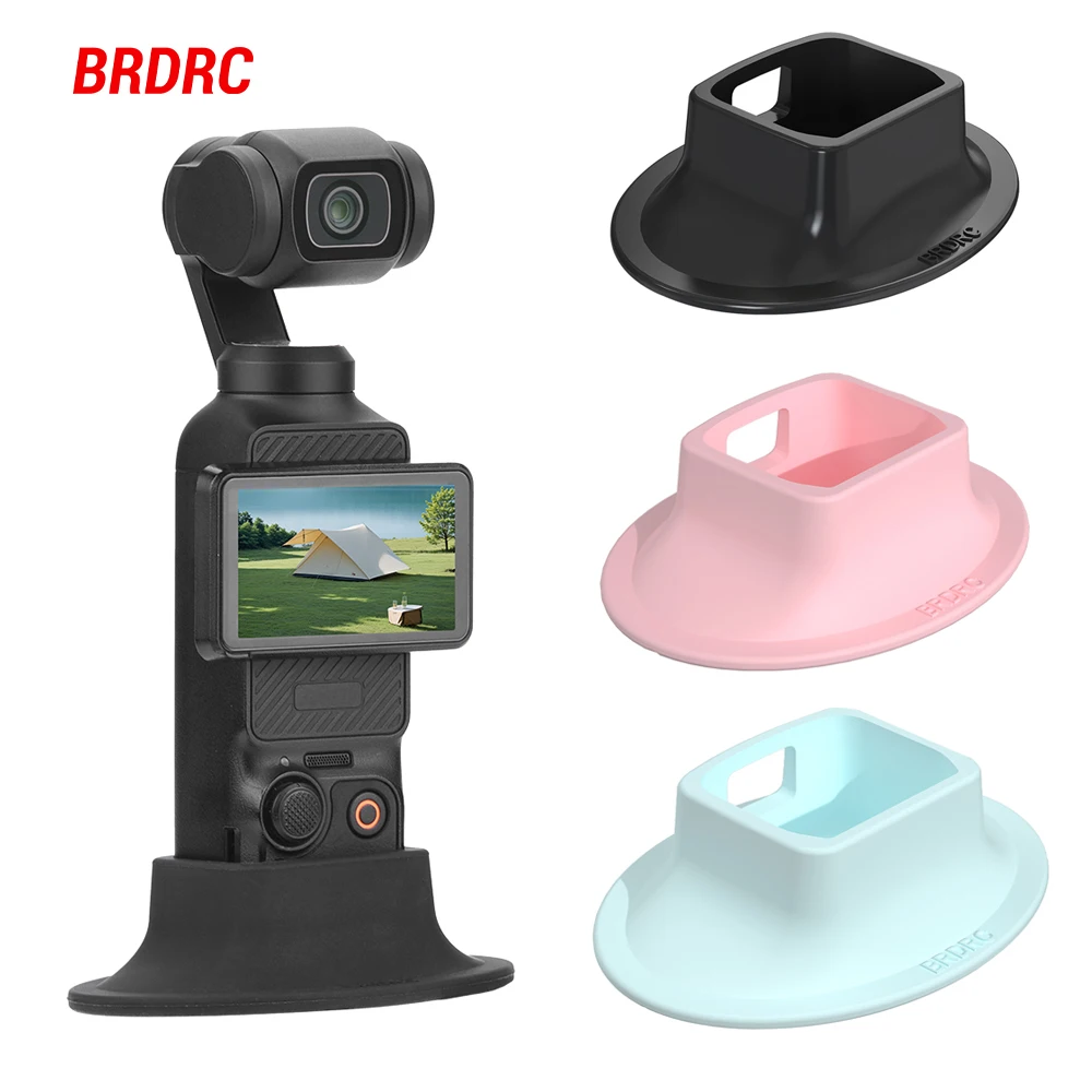 BRDRC Silicone Base For DJI Osmo Pocket 3 Camera  Dock Desktop Anti-skid Fixed Extension Base Stand Quick Release Accessories