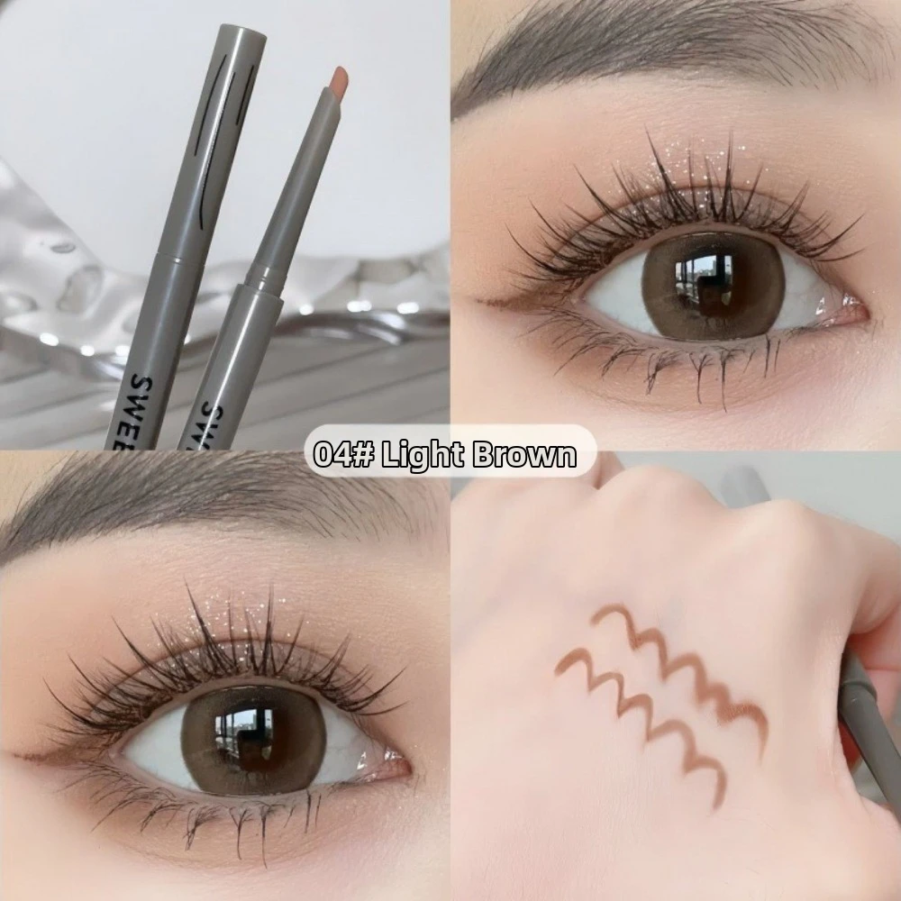 Matte Finish Rose Red Eyeliner Waterproof Formula Silky Smooth Lying Silkworm Eyeliner Long-lasting Easy To Color - view 3