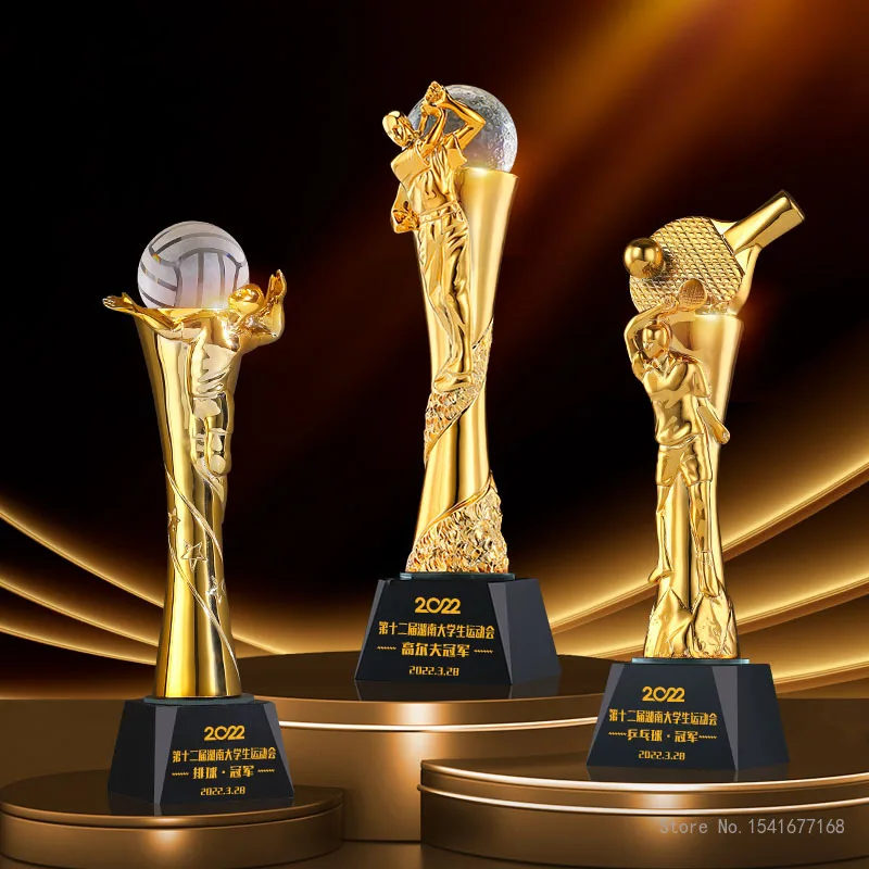 Custom Crystal Trophy, Resin Trophy, Basketball, Volleyball, Badminton, Marathon Golf, Table Tennis, High-Grade