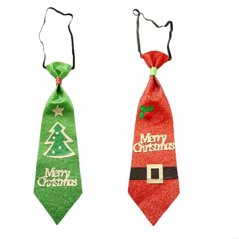 

Роскошный рождественский галстук из дышащего нетканого материала, украшение для вечеринки, унисекс, праздничный наряд для Y166
