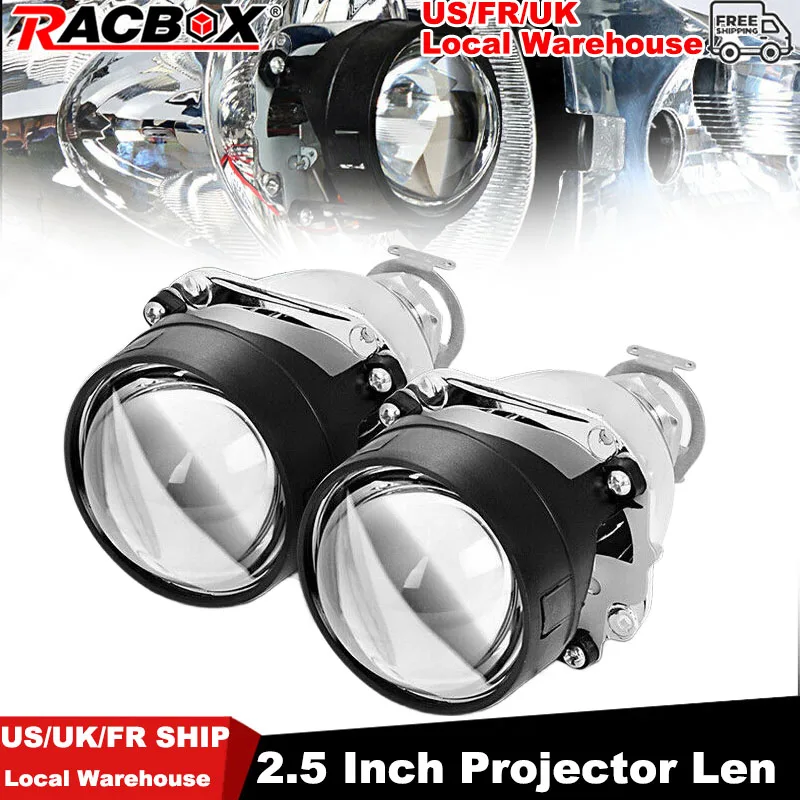 2.5 Inch Bi Xenon Projector Lens H4 H7 Headlight High Low Beam Lens Use H1 Xenon Bulbs For H4 H7 Car Motorcycle Headlight Lens