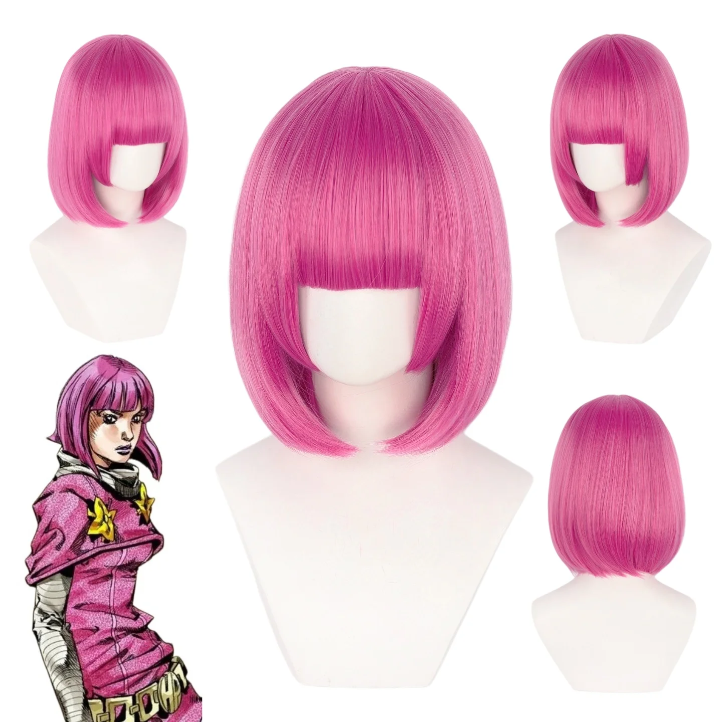 Hot Pants Cosplay Perücke Anime Hot Pants Kleidung Passende Perücken Rosennetz