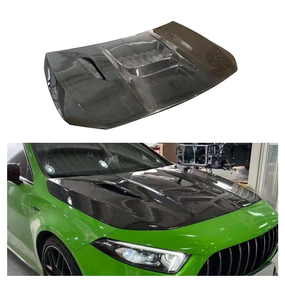 

Car Decoration Accessories Dry Carbon Fiber Front Engine Bonnet Hood for Mercedes BENZ AMG A35