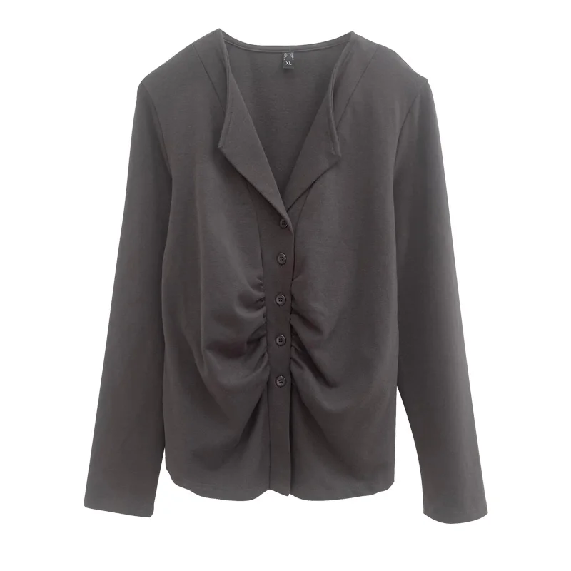 Grote Maat, Oversized Dames Herfstkleding Nieuwe Stijl Temperament Design Gevoel Modieus Shirt 3287