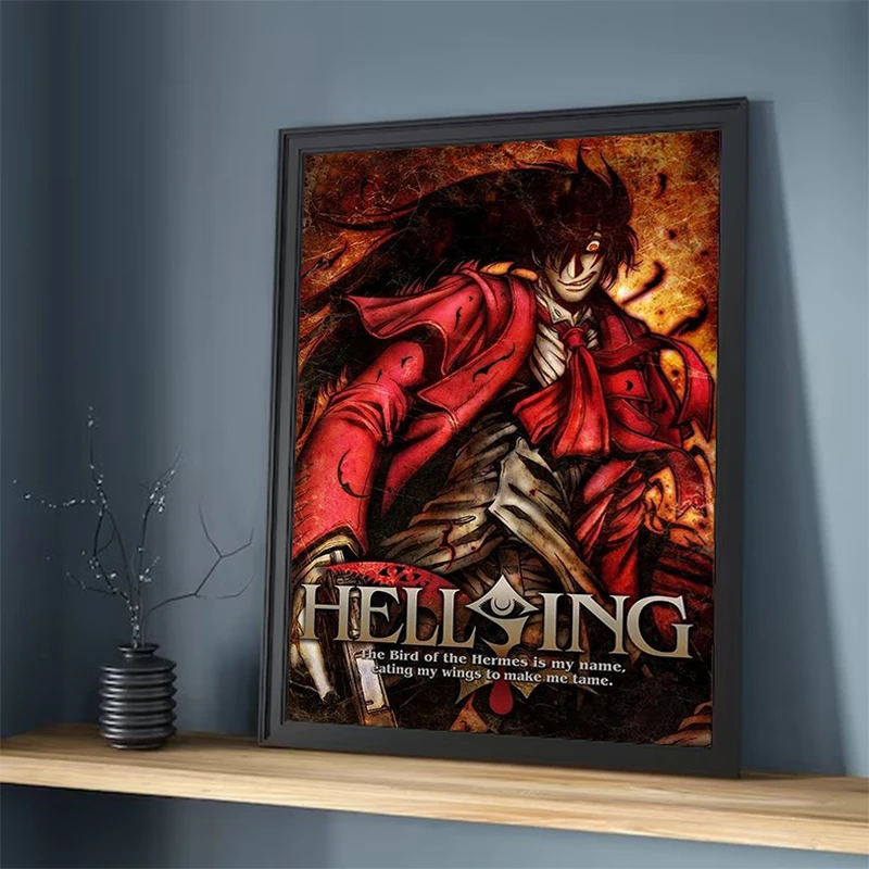 Anime Hellsing Poster Decoration Home Decor Posters for Wall Art Canvas Painting Interior Paintings Room Decorations Decorative