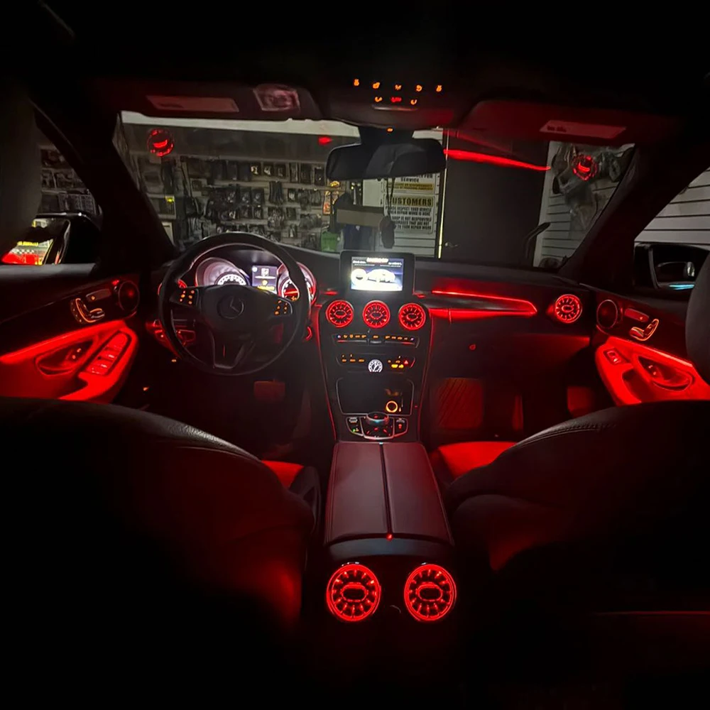 Auto Lighting System 64 Color Ambient Light Kit LED Styling Car Interior Ambient Light for Mercedes Benz C-class W205 GLC X253