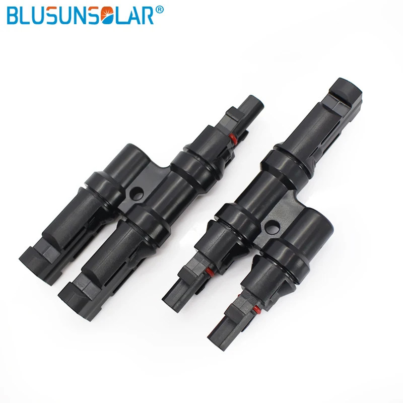 

10Pairs/Lot 2 in 1 T Branch Solar Connector 2T DC 1000V High Performance TUV 15 Years Guarantee for PV Solar System