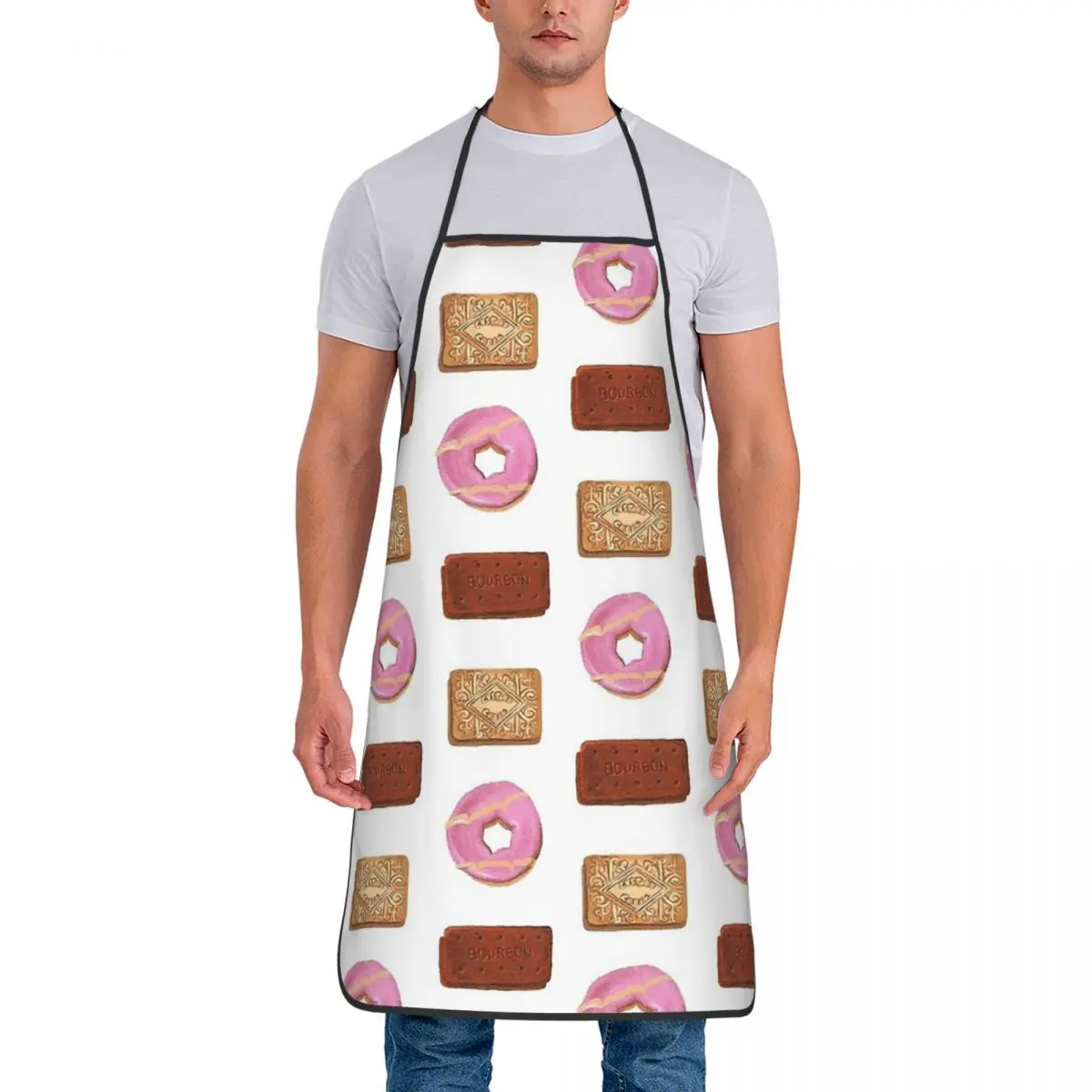 Custom Bib Party Ring And Bourbon Apron for Men Women Adult Chef Cooking Kitchen Cute Cookies Tablier Cuisine Painting