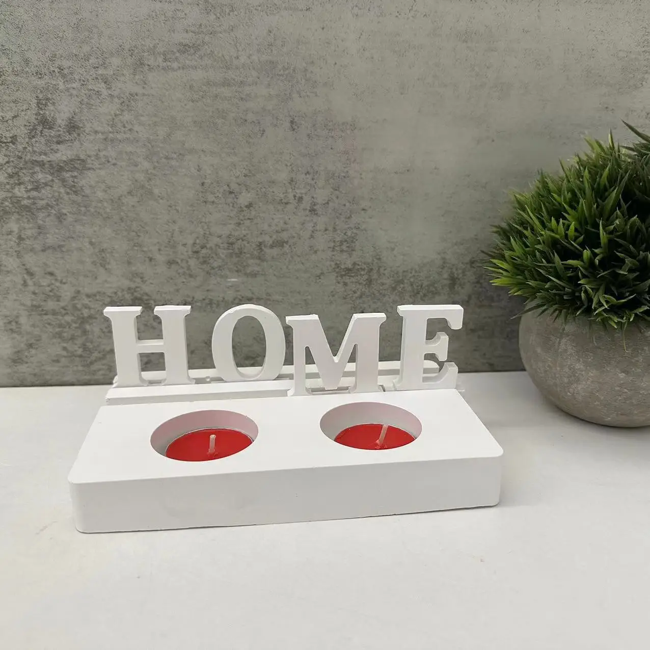 

Letter Plug-in Decorative Silicone Mold, English Letter Splicing Blessing Message Display Table, Scented Plaster Mold