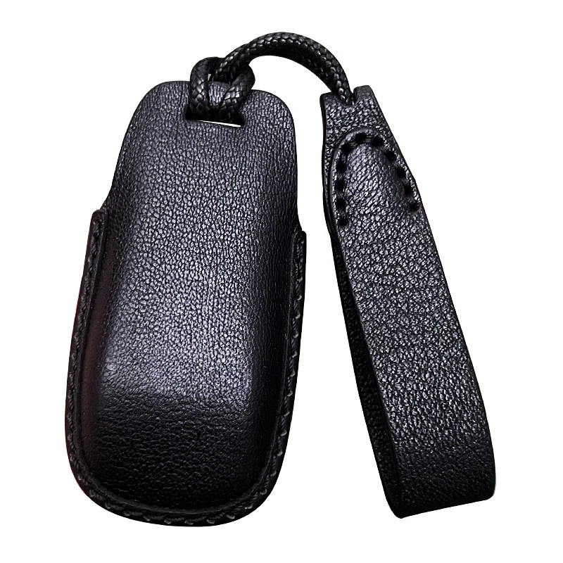 Simple Style Black Goat Leather Car Remote Key Case Cover for Mercedes Benz E300L GLE350 GLC  Elegant and Graceful High Fashion