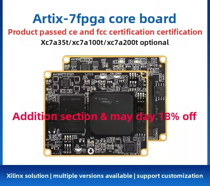 Artix7 XC7A35T/XC7A100T/XC7A200T FPGA Core Board, Xilinx A7 Programmable Logic Development Module for DIY Experiment