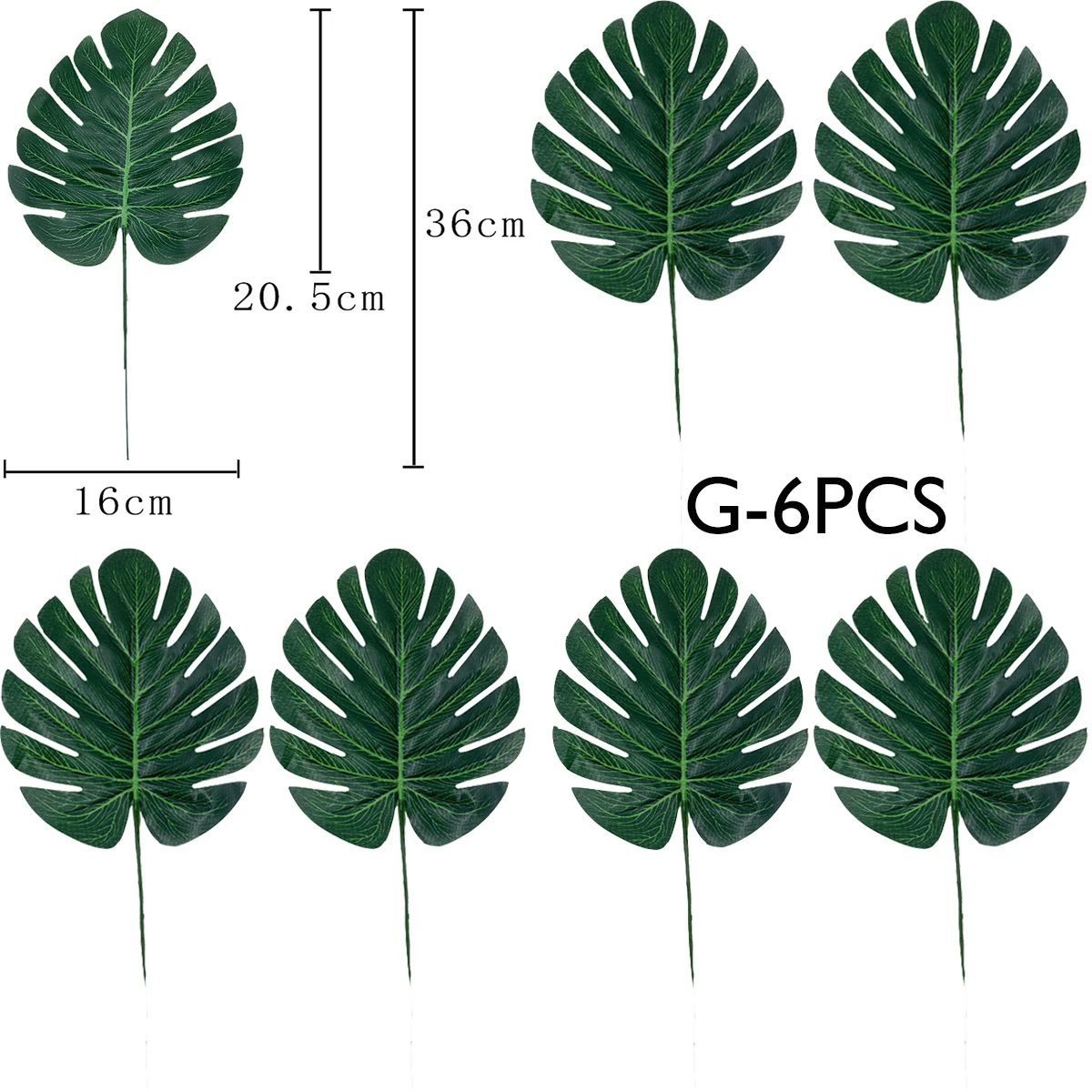 Yannew Künstliche Monstera Tropische große Palmblätter für Dschungel-Safari-Geburtstagsparty-Dekoration Hawaii Luau Mottoparty-Pflanzen – Detail 18
