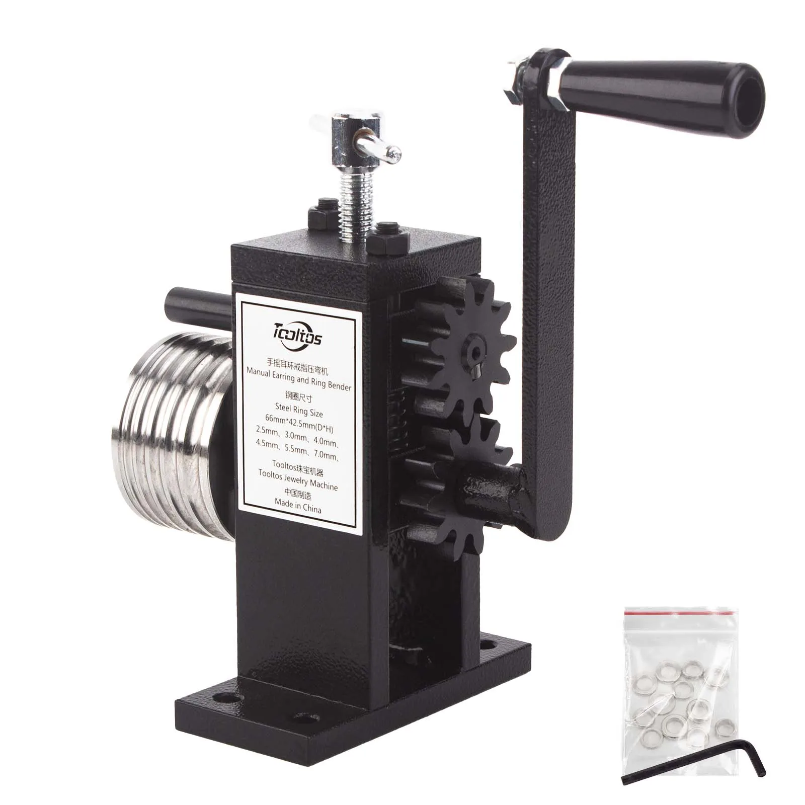 

Multi-Purpose Metal Bender Tool - Hand Crank for Rings, Earrings, Jewelry Stamping - Gold, Silver, Copper
