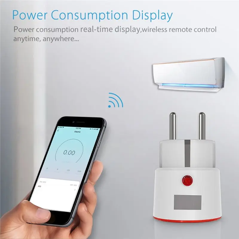 Tuya Wifi Smart EU Plug 16A مع وظيفة مراقبة الطاقة تطبيق لاسلكي للتحكم عن بعد الصوتي لـ Alexa Google Home B #5