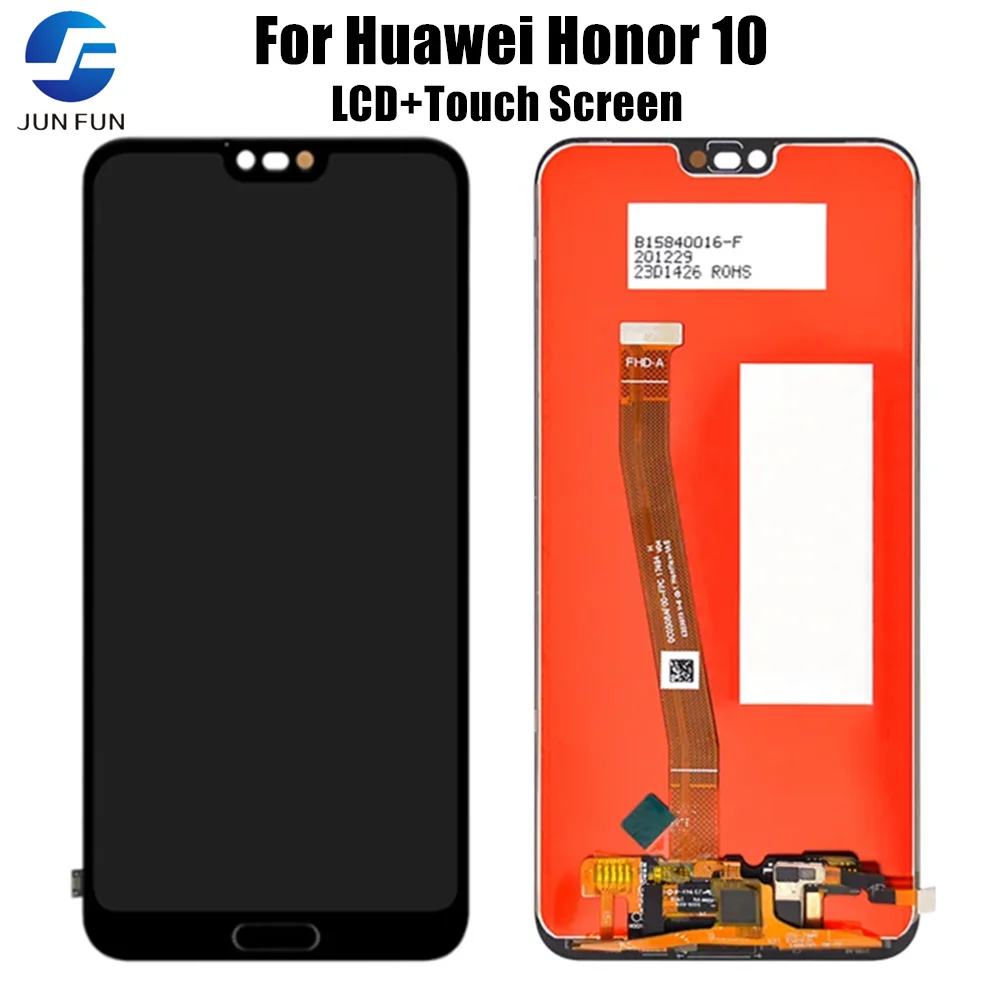 

With Fingerprint 5.84'' for Huawei Honor 10 LCD COL-L29 L19 AL10 TL10 Touch Screen Digitizer Assembly Repair Part