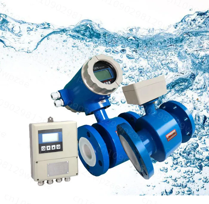 Electromagnetic Flowmeter Converter Magnetic Flow Meter Acid Water Flow Sensor OEM DN50 Flange Aluminum Alloy for City Water