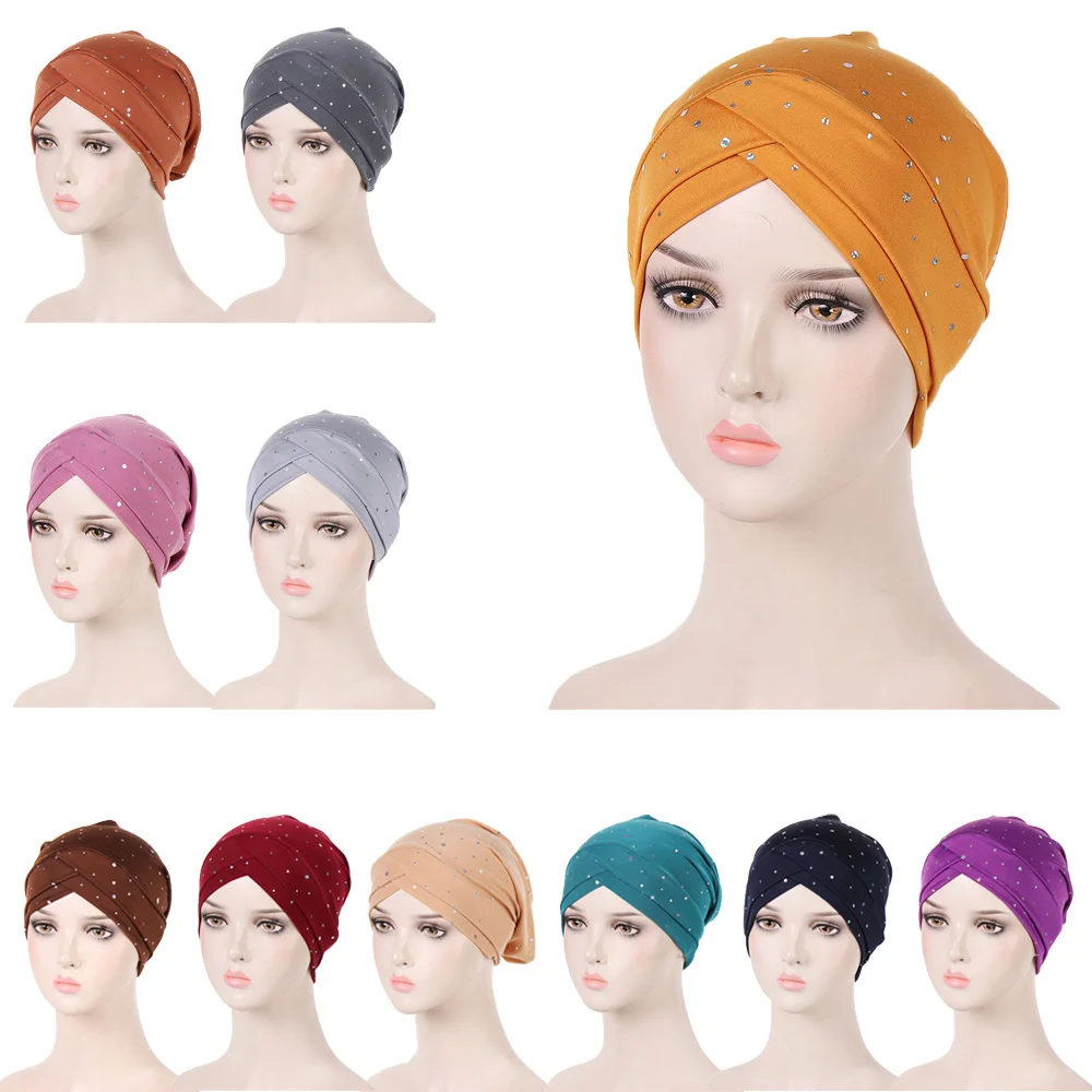 Forehead Cross Muslim Turban For Women Islamic Inner Hijab Cap Bonnet Hat Ladies Under Scarf Arab Wrap Head Cover Turbante Mujer