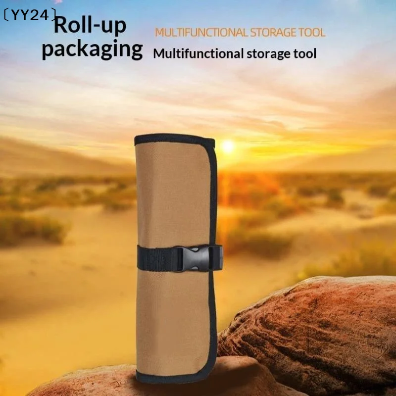 Oxford Cloth Roll Portable Pouch Bag Wrench Tool Foldable Spanner Hammer Camping Pocket Tool Storage Bag Toolkit 1PC〔YY24〕