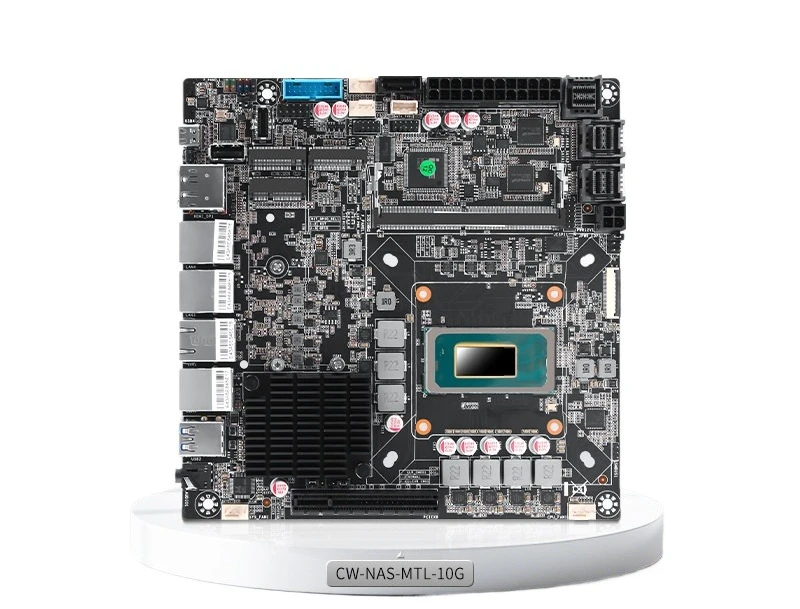 

Материнская плата Microcontrol 14-го поколения 125H/155H/185H для NAS, 10-гигабитный электрический порт 10G, 12 дисков, поддержка vPro