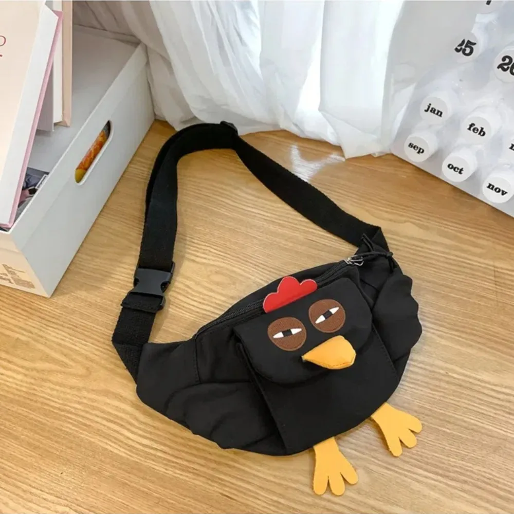 Nylon Kippenkist Tas Verstelbare Bandjes Grote Capaciteit Kippen Heuptas Pluche Sleutelhanger Versierbaar Kawaii Dierentas Geschenken