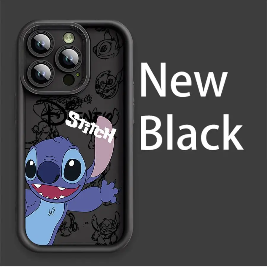 جراب هاتف غير لامع بغرزة كرتونية ، رائع ، Apple ، iPhone 15 ، 16 Pro Max ، 13 ، 14 Plus ، 12 ، 11 Pro Max