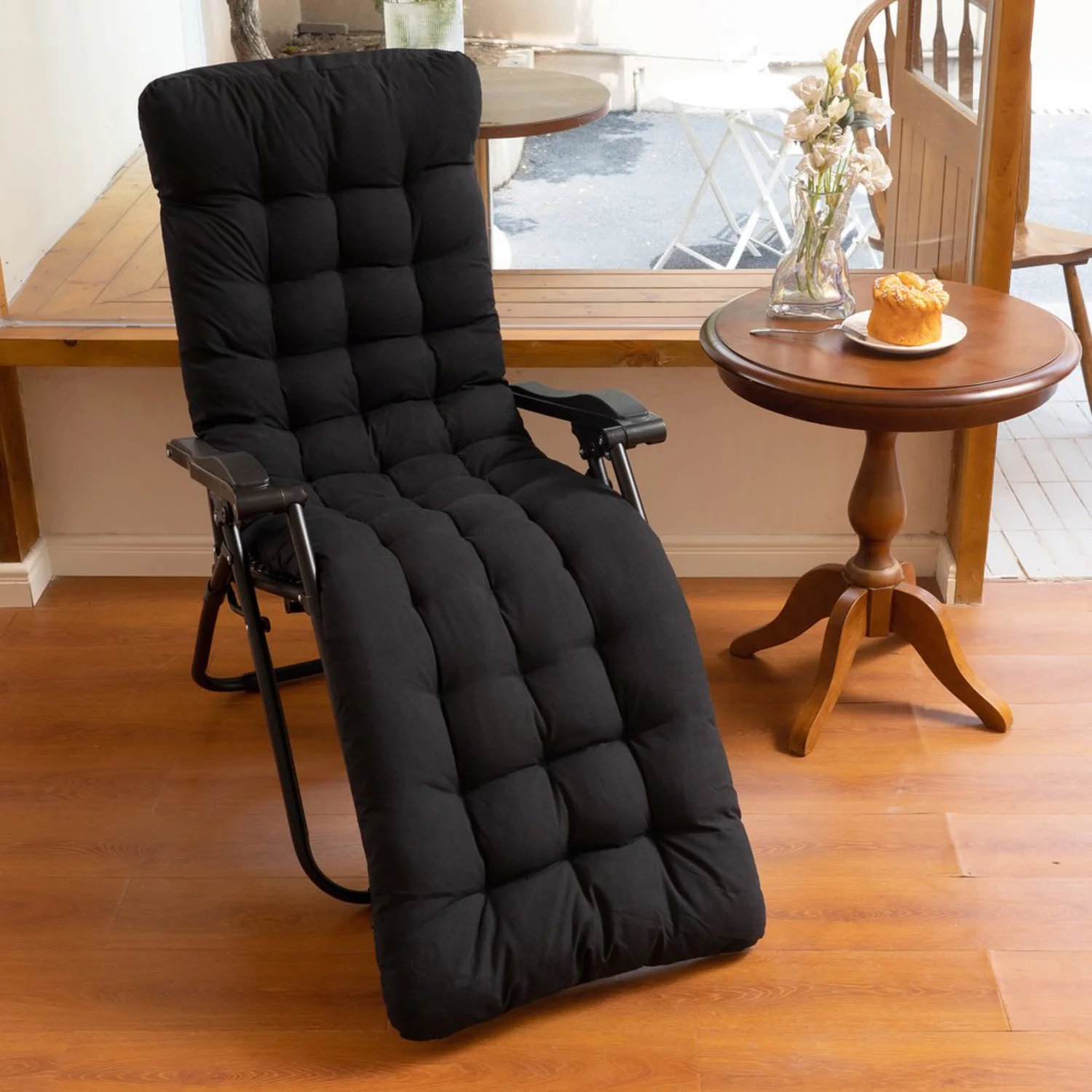 

3.15 Inch Non Slip Lounge Chaise Chair Cushion + Pillow for High Back Rocking Chair or Sofa Mat (67x20)