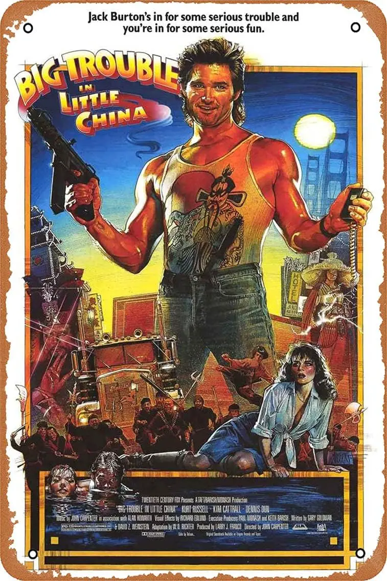 Movie Metal Posters Big Trouble in Little China Movie Tin Metal Sign 8