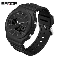 SANDA 6016 Watches Military Waterproof Date Electronic Watch Boy Girl Relogio Masculino Outdoor Sports Watches Men LED Digita