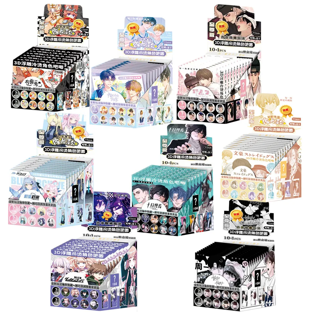 

Japanese Anime Peripheral Badge Character Cards 3D Relief Designs Hobbies Collectibles Toys Birthday Gifts For Comic Enthusiasts