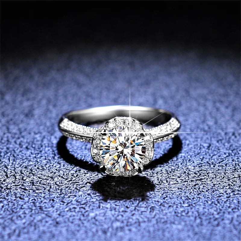 

ZFSILVER модное серебро 925 пробы, классическое модное кольцо с розой из муассанита, женские аксессуары для свадебной вечеринки, ювелирные изделия, подарки KM054