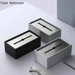 Light Luxury Resin Tissue Boxs Living Room Bedroom Desktop Tissue Holder Bathroom Draw Paper Storage Box Household Accessories